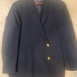 Classic Nordstrom Navy Men's Blazer with Gold Buttons Excellent Condition!
